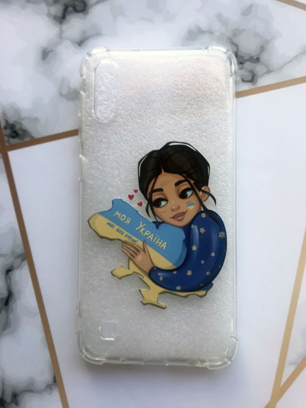 Чохол з потовщеними кутами для Samsung Galaxy А10 (2019) А105 з об'ємним друком "Моя Україна" принт 2