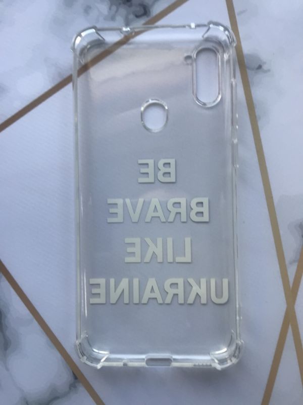 Чохол з потовщеними кутами для Samsung Galaxy А11 з об'ємним друком "Сміливість" принт 5