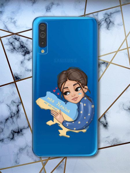 Чохол для Samsung Galaxy А50 (2019) А505 з об'ємним друком "Моя Україна" принт 2