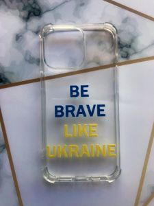 Чохол з потовщеними кутами для Apple iPhone 13 Pro  з об'ємним друком "Сміливість" принт 5