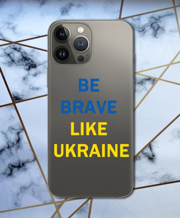 Чохол з потовщеними кутами для Apple iPhone 13 Pro  з об'ємним друком "Сміливість" принт 5