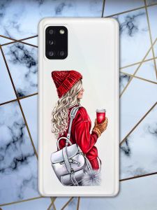 Чохол для Samsung A31 з об'ємним друком "Дівчина з рюкзаком" принт 9