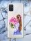 Прозорий чохол для  Samsung Galaxy А51 з об'ємним друком "Дівчина з півоніями" принт 11