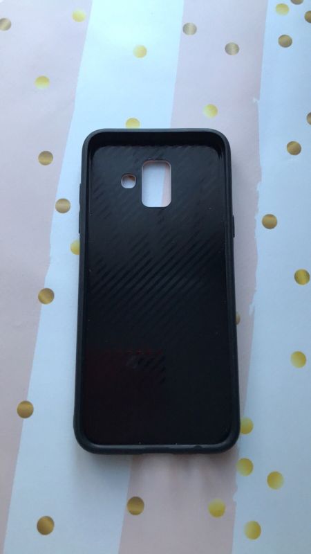 Глянцевий захисний чехол, прикрашені камінням, для Samsung Galaxy A6 (2018) / A600F Фламінго на рожевим