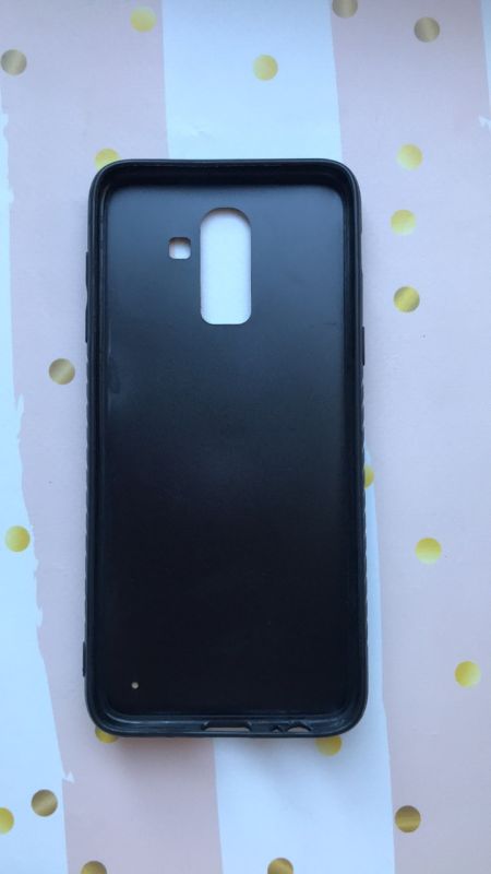 Силіконовий чохол, прикрашений малюнком на тканині, для Samsung Galaxy J8 (2018) Собака на подушці