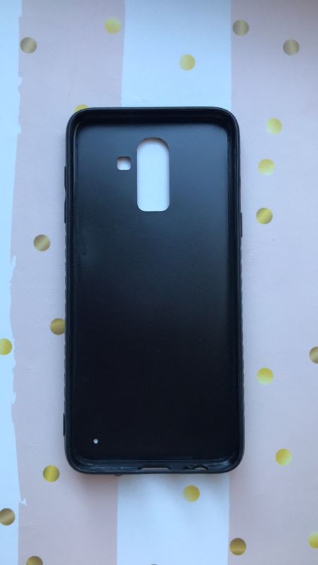 Силіконовий чохол, прикрашений малюнком на тканині, для Samsung Galaxy J8 (2018) Пантера рожева