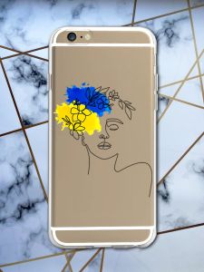 Прозорий чохол на iPhone 6/6s :: Українка Арт (принт 3)