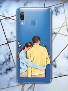 Прозорий чохол для Samsung Galaxy А30 (2019) / А20 (2019) з патріотичним дизайном "Українська пара" принт 14