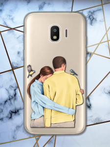 Прозорий чохол для Samsung Galaxy J2 Pro (2018) з патріотичним дизайном "Українська пара" принт 14