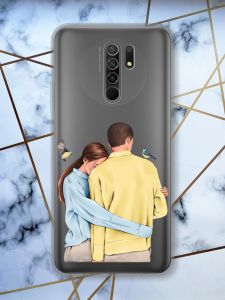 Прозорий чохол для Xiaomi Redmi 9 / 9 Prime з патріотичним дизайном "Українська пара" принт 14