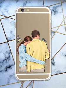 Прозорий чохол на iPhone 6/6s :: Українська пара (принт 14)