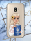 Прозорий чохол для Samsung Galaxy J2 Pro (2018) з патріотичним дизайном "Дівчина з паспортом" принт 13