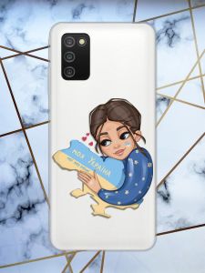 Прозорий чохол для Samsung Galaxy A03s з патріотичним дизайном "Моя Україна" принт 2