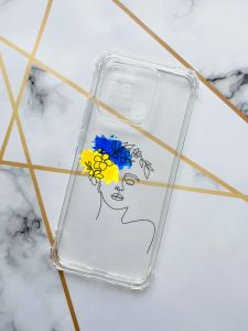 Прозорий чохол з потовщеними кутками для Xiaomi Redmi 10C з дизайном "Українка Арт" принт 3