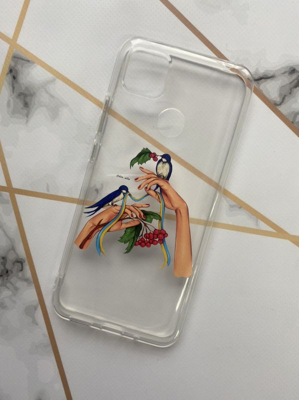 Прозорий чохол для Xiaomi Redmi 9C з патріотичним дизайном "Ластівки" принт 15