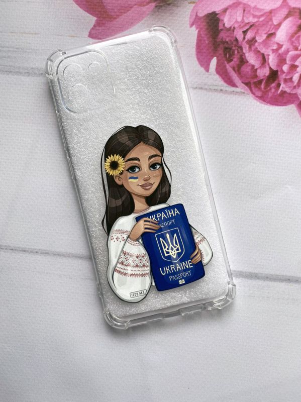 Чохол з потовщеними кутами для Samsung Galaxy A03 / A035 з патріотичним дизайном "Моя Україна" принт 12