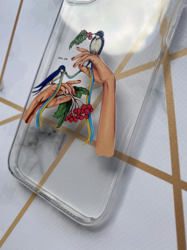 Прозорий чохол на Apple iPhone 11 (6,1) дизайн "Ластівки" (принт 15)