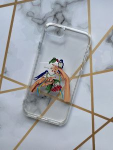 Прозорий чохол на iPhone 7, 8 дизайн "Ластівки" (принт 15)