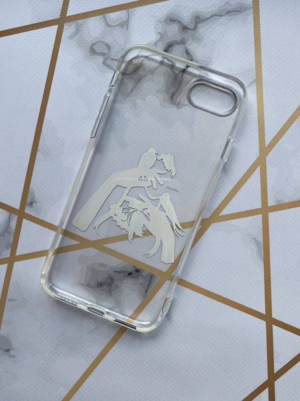 Прозорий чохол на iPhone 7, 8 дизайн "Ластівки" (принт 15)
