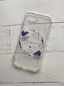 Прозорий чохол на iPhone 7, 8 дизайн "Лавандовий віночок" (принт 19)