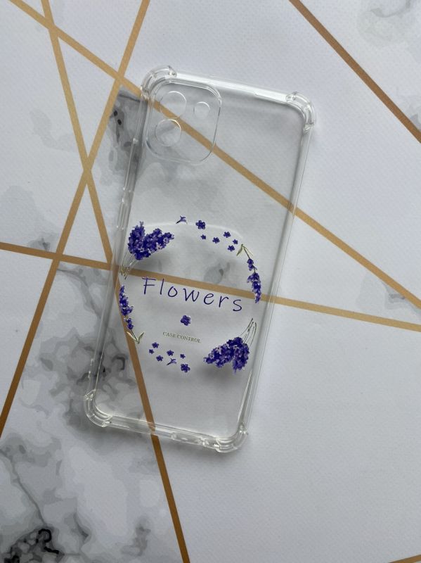 Чохол з потовщеними кутами на Samsung Galaxy A03 / A035 дизайн "Лавандовий віночок" (принт 19)