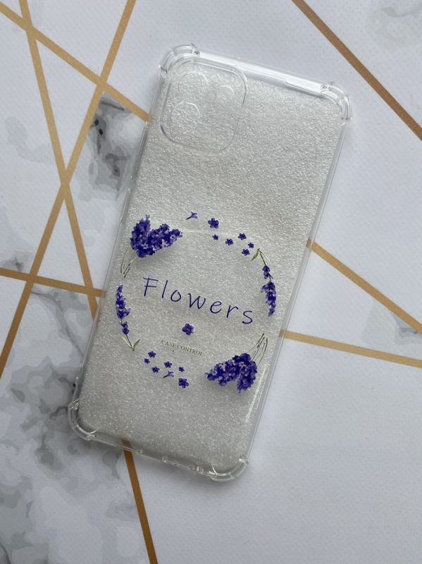 Чохол з потовщеними кутами на Samsung Galaxy A03 / A035 дизайн "Лавандовий віночок" (принт 19)