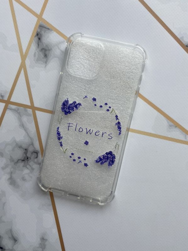 Чохол з потовщеними кутами для iPhone 12 / 12 Pro дизайн "Лавандовий віночок" (принт 19)