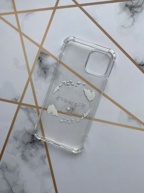 Чохол з потовщеними кутами для iPhone 12 / 12 Pro дизайн "Лавандовий віночок" (принт 19)