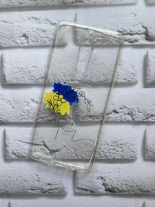 Прозорий чохол на Xiaomi Redmi Note 8 Pro патріотичний дизайн Українка Арт принт 3