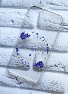 Чохол з потовщеними кутами на iPhone 11 Pro Max (6.5) рельєфний дизайн Лавандовий віночок принт 19