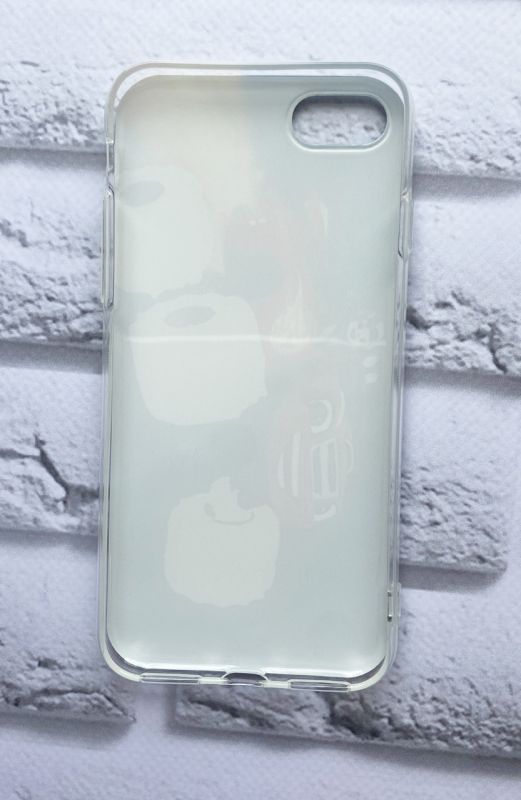 Прозорий чохол на iPhone 7 / 8 рельєфний принт Вспиш