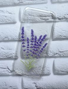 Прозорий чохол на Xiaomi Redmi 9A рельєфний дизайн Лаванда принт 28