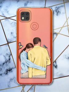 Прозорий чохол на Xiaomi Redmi 9C патріотичний дизайн Українська пара принт 14