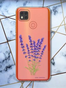 Прозорий чохол на Xiaomi Redmi 9C рельєфний дизайн Лаванда принт 28