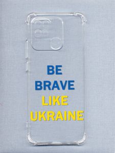 Чохол з потовщеними кутами на Xiaomi Redmi 10C  патріотичний дизайн Сміливість принт 5