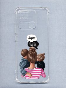 Чехол з потовщеними кутами на Xiaomi Redmi 10C патріотичний дизайн Мама з донькою принт 27