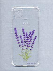 Чохол з потовщеними кутами на Xiaomi Redmi 9C рельєфний дизайн Лаванда принт 28