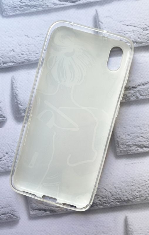 Чохол на Xiaomi Redmi 7A рельєфний дизайн Дівчина з рюкзаком принт 30