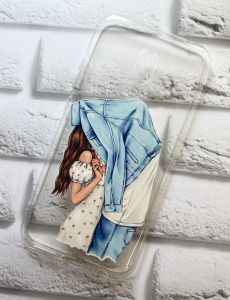 Прозорий чохол для Xiaomi Redmi 8A рельєфний дизайн Поцілунок принт 33