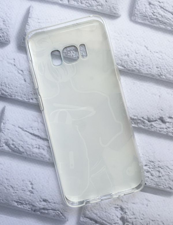 Чохол на Samsung Galaxy S8 рельєфний дизайн Дівчина з рюкзаком принт 30