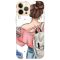 Чохол на iPhone 12 Pro Max рельєфний дизайн Дівчина з рюкзаком принт 30