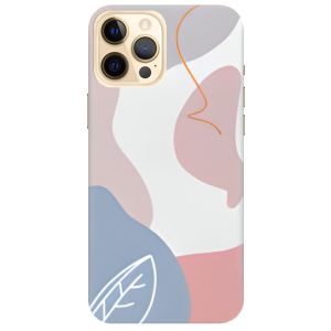 Чохол на iPhone 12 Pro Max рельєфний дизайн Кольоровий фон принт 61