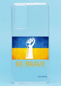 Прозорий чохол на Xiaomi Redmi Note 11 4G патріотичний дизайн Мужність Україна принт 42