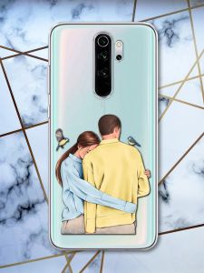 Прозорий чохол на Xiaomi Redmi Note 8 Pro патріотичний дизайн Українська пара принт 14