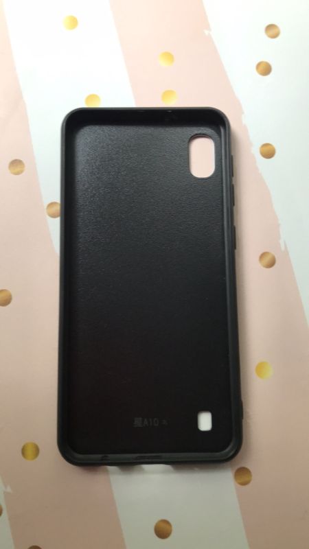 Силіконовий чохол Glass case зі скляною задньою панеллю для Samsung Galaxy A10 (2019) A105 Рожево-фіолетовий