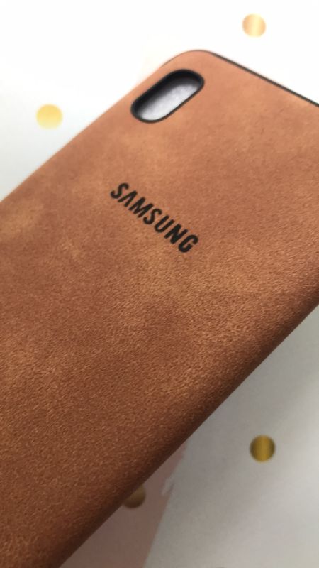 Силіконовий чохол імітація шкіри Samsung Galaxy A10 (2019) A105 Коричневий