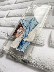 Чохол з потовщеними кутами на  Xiaomi Redmi Note 10 / Note 10s рельєфний дизайн Поцілунок принт 33