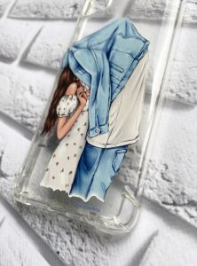 Чохол з потовщеними кутами на Samsung Galaxy А51 рельєфний дизайн Поцілунок принт 33