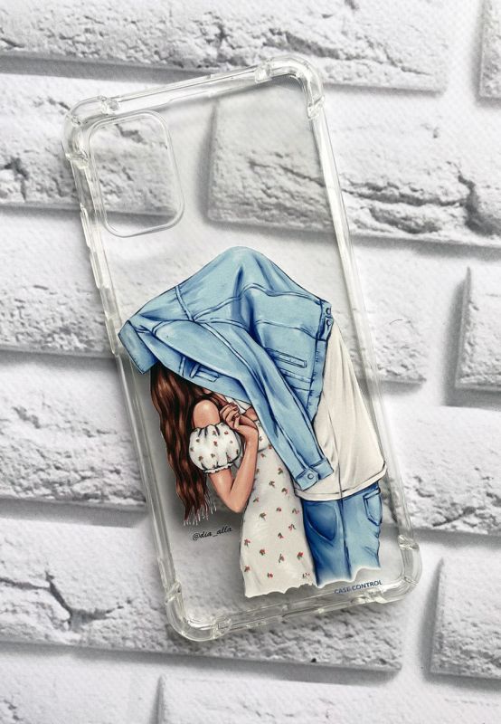 Чохол з потовщеними кутами на Samsung Galaxy А51 рельєфний дизайн Поцілунок принт 33