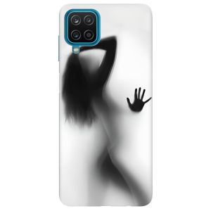 Чохол на Samsung A12 4G рельєфний дизайн Силует дівчини принт 66